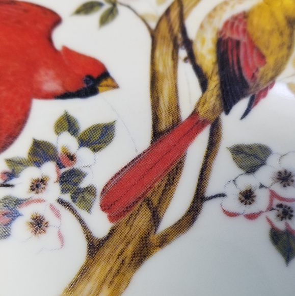 Springtime cardinal bird plate - Picture 8 of 8